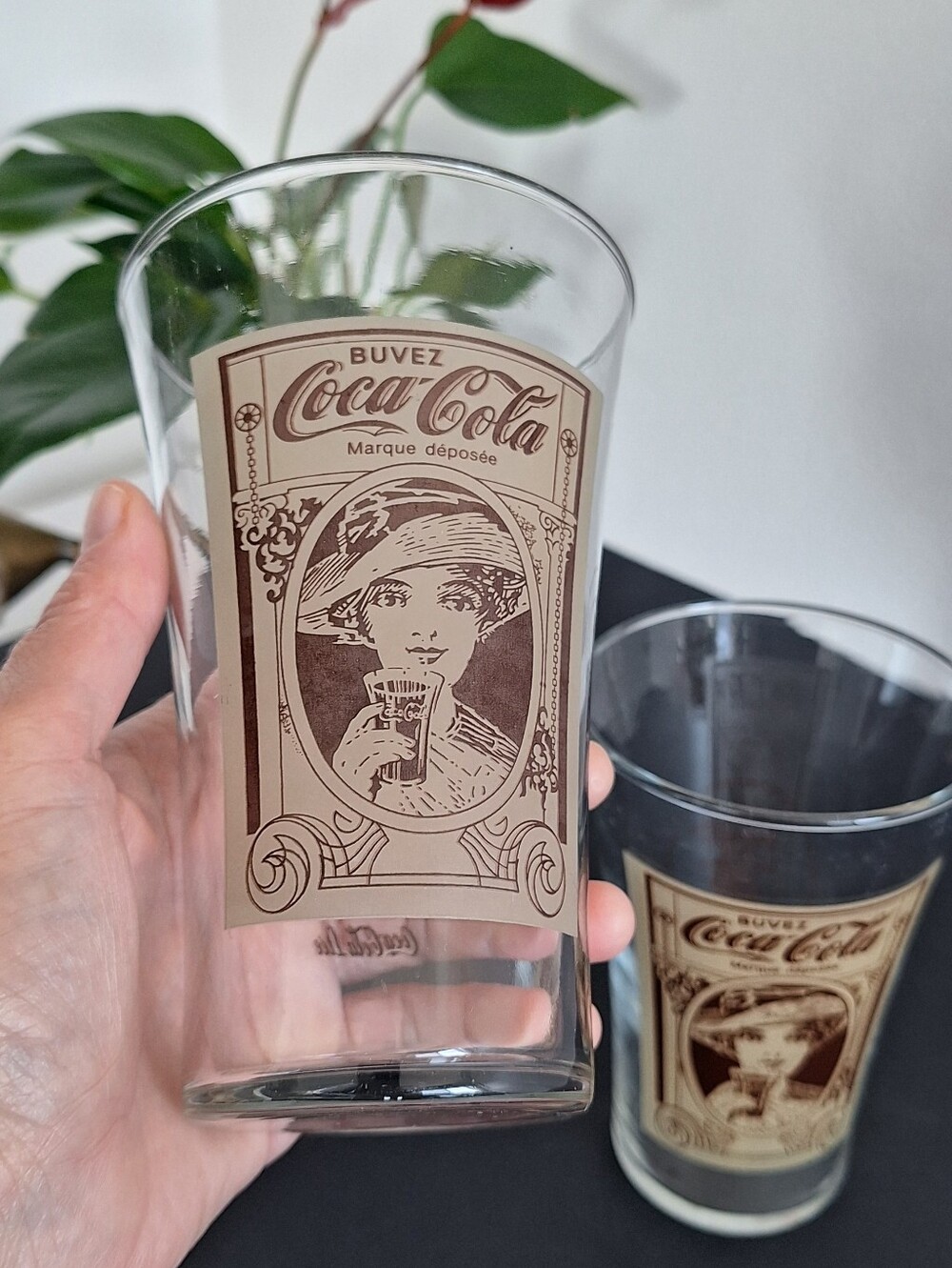Two Coca-Cola glass Vintage